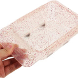 Santorini Glitter Square Tint Bowl Pink
