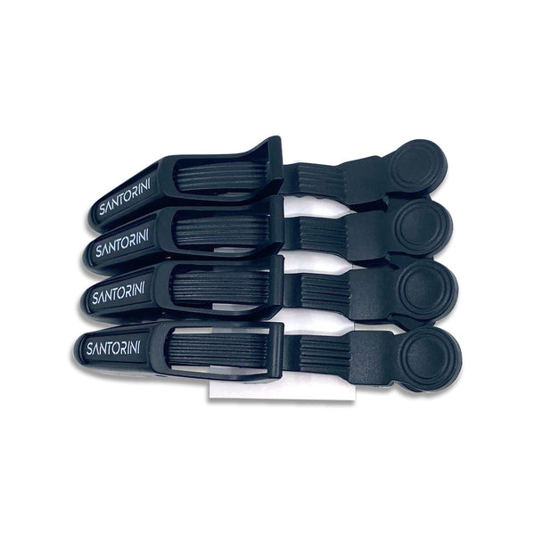 Santorini Large Croc Clips 4pk Black