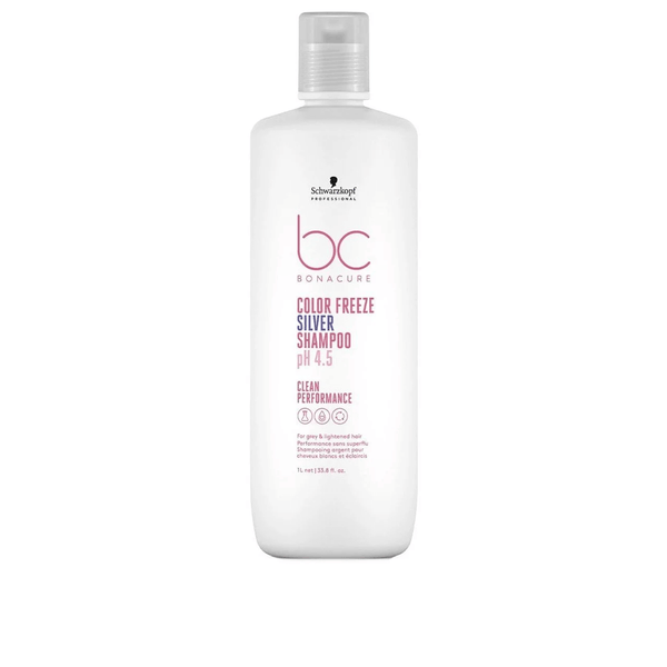 Schwarzkopf BC Clean Performance PH 4.5 Color Freeze Silver Shampoo 1 Litre - Salon Style