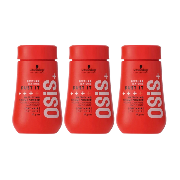 Schwarzkopf OSiS+ Dust It Mattifying Volume Powder For Strong Results 10g Trio Pack