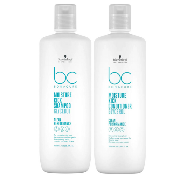Schwarzkopf Professional BC Clean Performance Moisture Kick Shampoo & Conditioner 1 Litre Duo