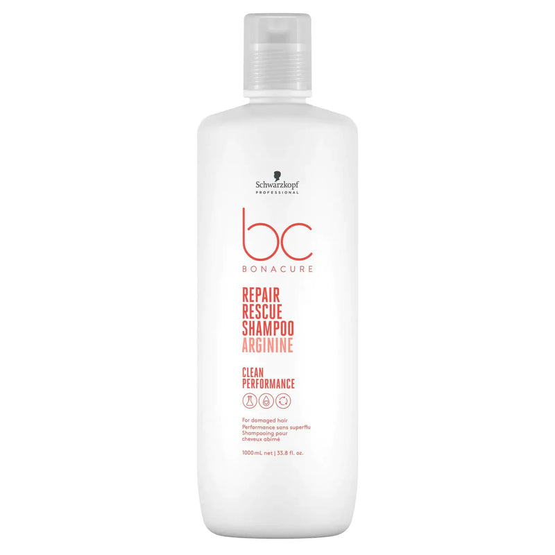 Schwarzkopf Professional BC Clean Performance Repair Rescue Shampoo & Conditioner 1 Litre Duo