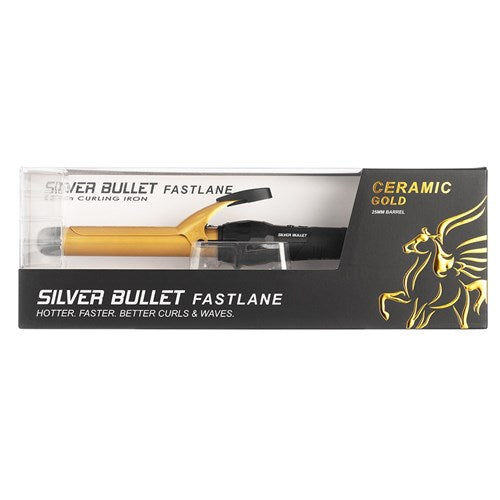 Silver Bullet Fastlane Gold Ceramic Curling Iron 25mm