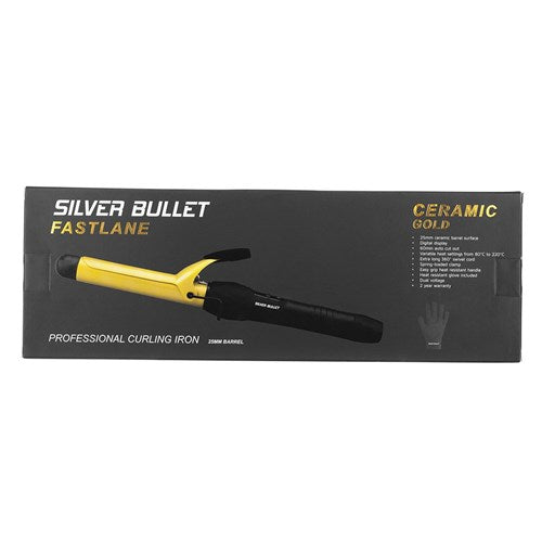Silver Bullet Fastlane Gold Ceramic Curling Iron 25mm