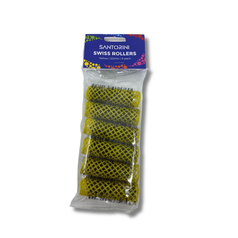 Santorini Swiss Rollers 20mm 6pkt Yellow