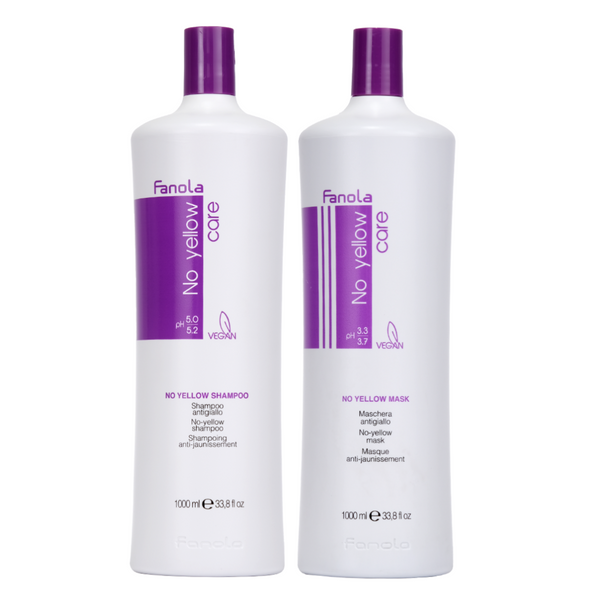 Fanola No Yellow Supersize Shampoo & Mask Duo 1 Litre