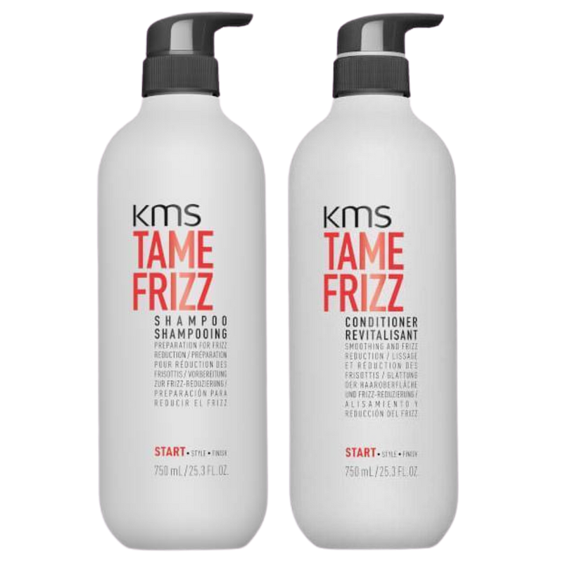 KMS Tame Frizz Shampoo and Conditioner 750ml Duo Pack - Beautopia Hair & Beauty