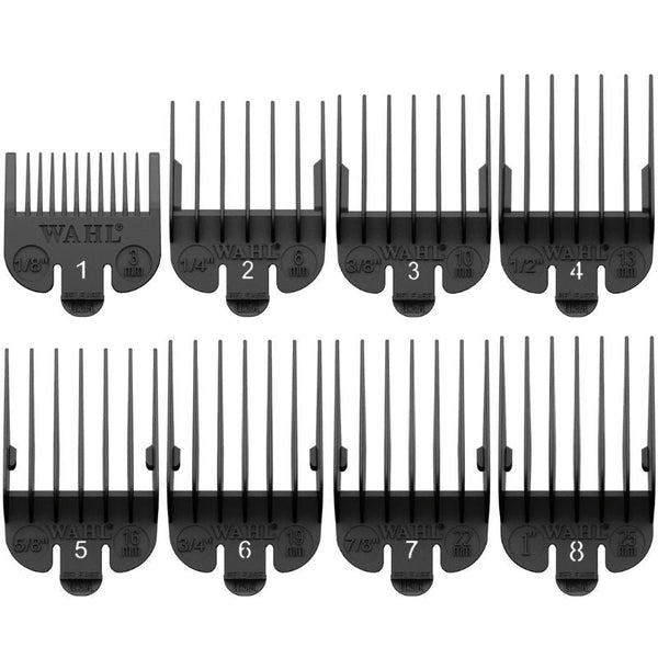 Wahl Black Attachment Combs 1-8 pack - Beautopia Hair & Beauty