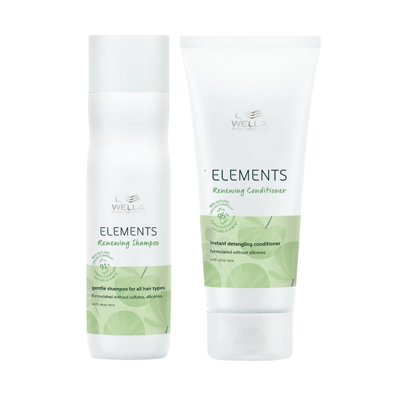 Wella Elements Renewing Shampoo 250ml & Lightweight Renewing Conditioner 200ml Duo