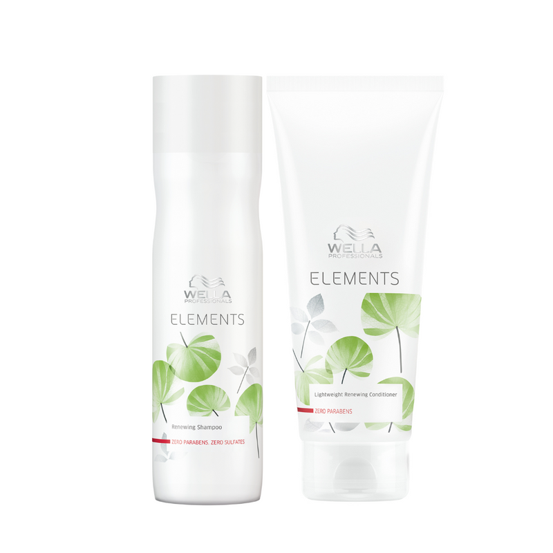 Wella Elements Renewing Shampoo 250ml & Lightweight Renewing Conditioner 200ml Duo