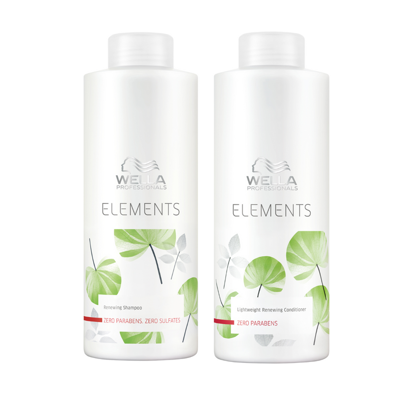 Wella Elements Renewing Shampoo & Lightweight Renewing Conditioner 1 Litre Duo