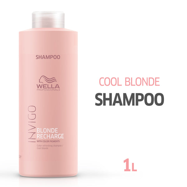 Wella Invigo Blonde Recharge Cool Blonde Color Refreshing Shampoo 1 Litre