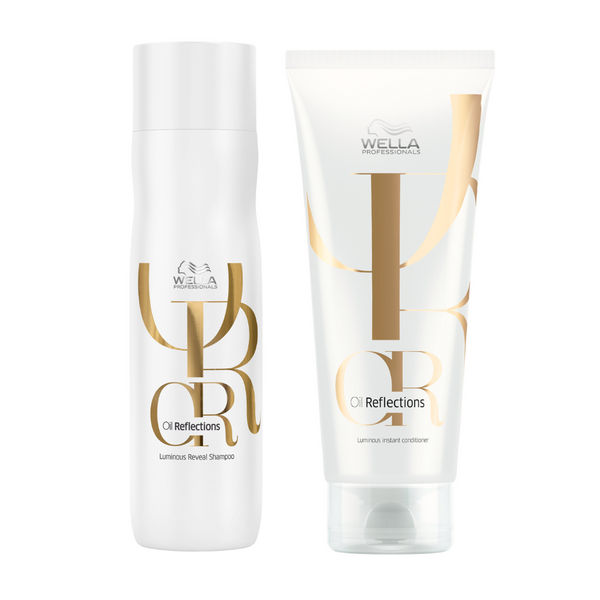 Wella Professionals Oil Reflections Luminous Reveal Shampoo 250ml & Instant Conditioner 200ml Duo