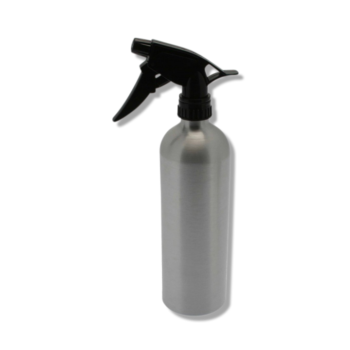 Santorini Aluminium Water Spray Bottle Silver 500ml - Beautopia Hair & Beauty