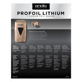 Andis Profoil Lithium Titanium Foil Shaver TS1 Copper - Beautopia Hair & Beauty