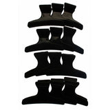 Santorini Butterfly Clips Black 12 pack
