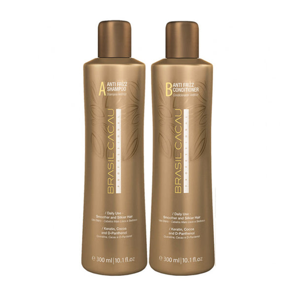 Brasil Cacau Anti Frizz Shampoo & Conditioner 300ml Duo