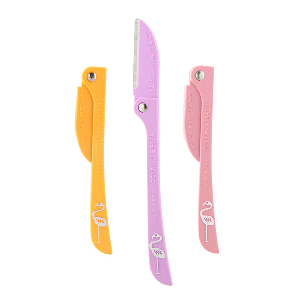 Feather Flamingo Dermaplaning Razors 3pk - Beautopia Hair & Beauty