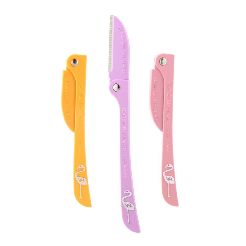 Feather Flamingo Dermaplaning Razors 3pk - Beautopia Hair & Beauty