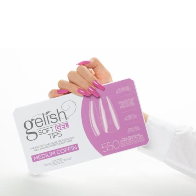Gelish Soft Gel Tips Medium Coffin