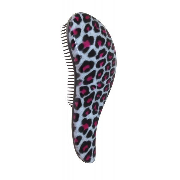 Santorini Detangler Brush Pink Leopard - Beautopia Hair & Beauty