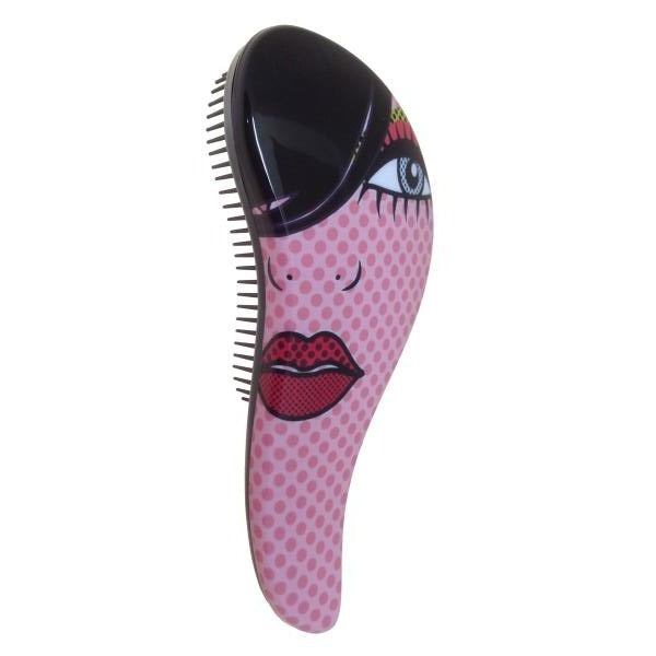 Santorini Detangler Brush Red Lip Print - Beautopia Hair & Beauty