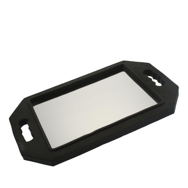 Santorini Mirror Rectangle Black Foam