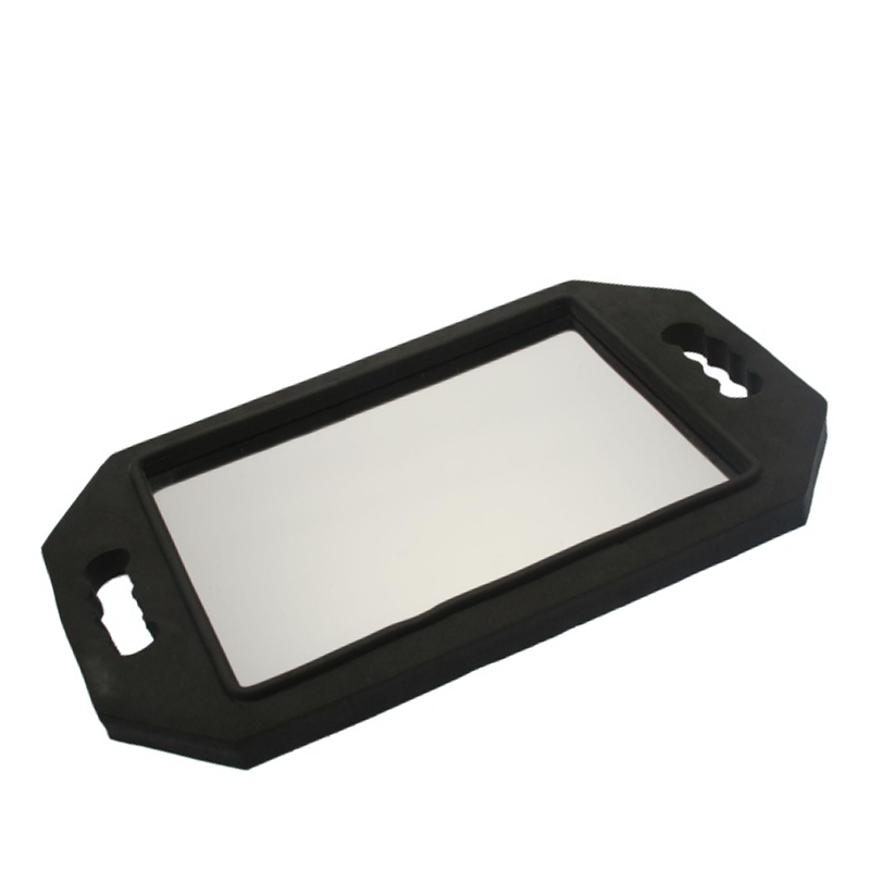 Santorini Mirror Rectangle Black Foam