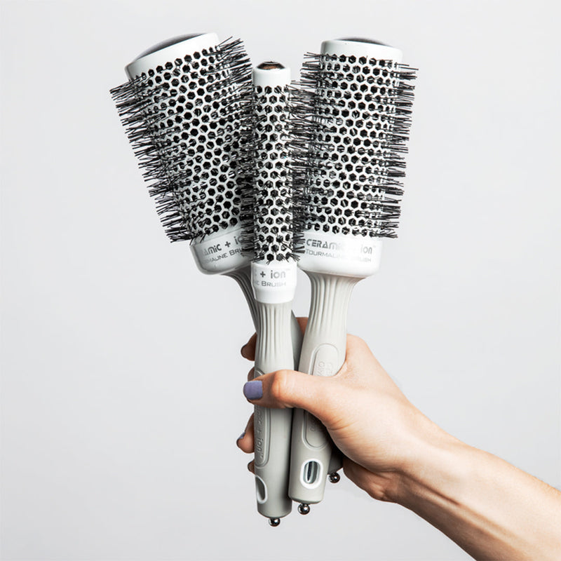 Olivia Garden Ceramic & Ion Thermal Round Hair Brush - 20mm Silver - Beautopia Hair & Beauty