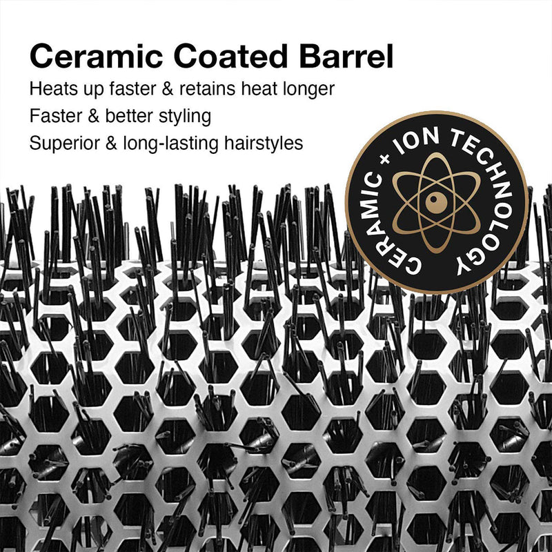 Olivia Garden Ceramic & Ion Thermal Round Hair Brush - 20mm Silver - Beautopia Hair & Beauty