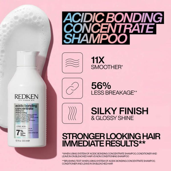 Redken Acidic Bonding Concentrate Shampoo & Conditioner 300ml Duo