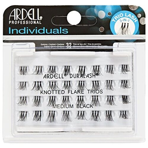 Ardell Duralash Individual Knotted Flare Trio Lashes Medium Black