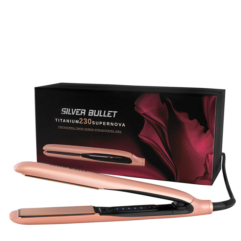 Silver Bullet Titanium 230 Supernova Touch Screen Hair Straightener Rose Gold