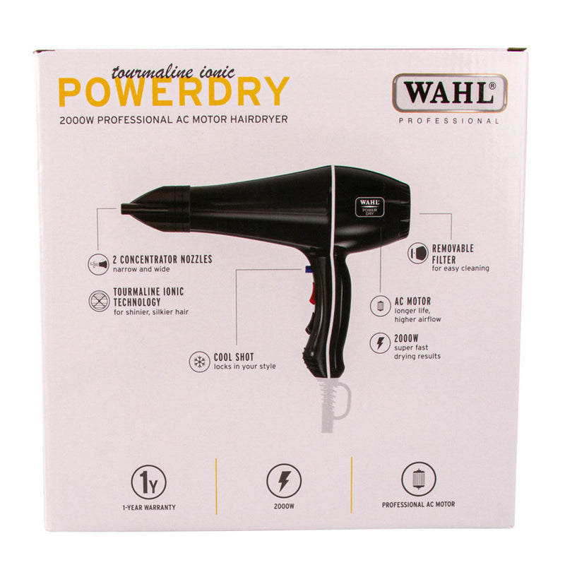 Wahl Professional Tourmaline Ionic Powerdry Black - Beautopia Hair & Beauty