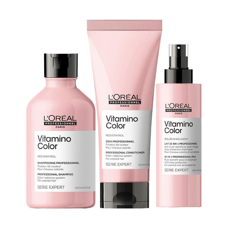L'oreal Professionnel Vitamino Color Shampoo, Conditioner, 10 in 1 Trio